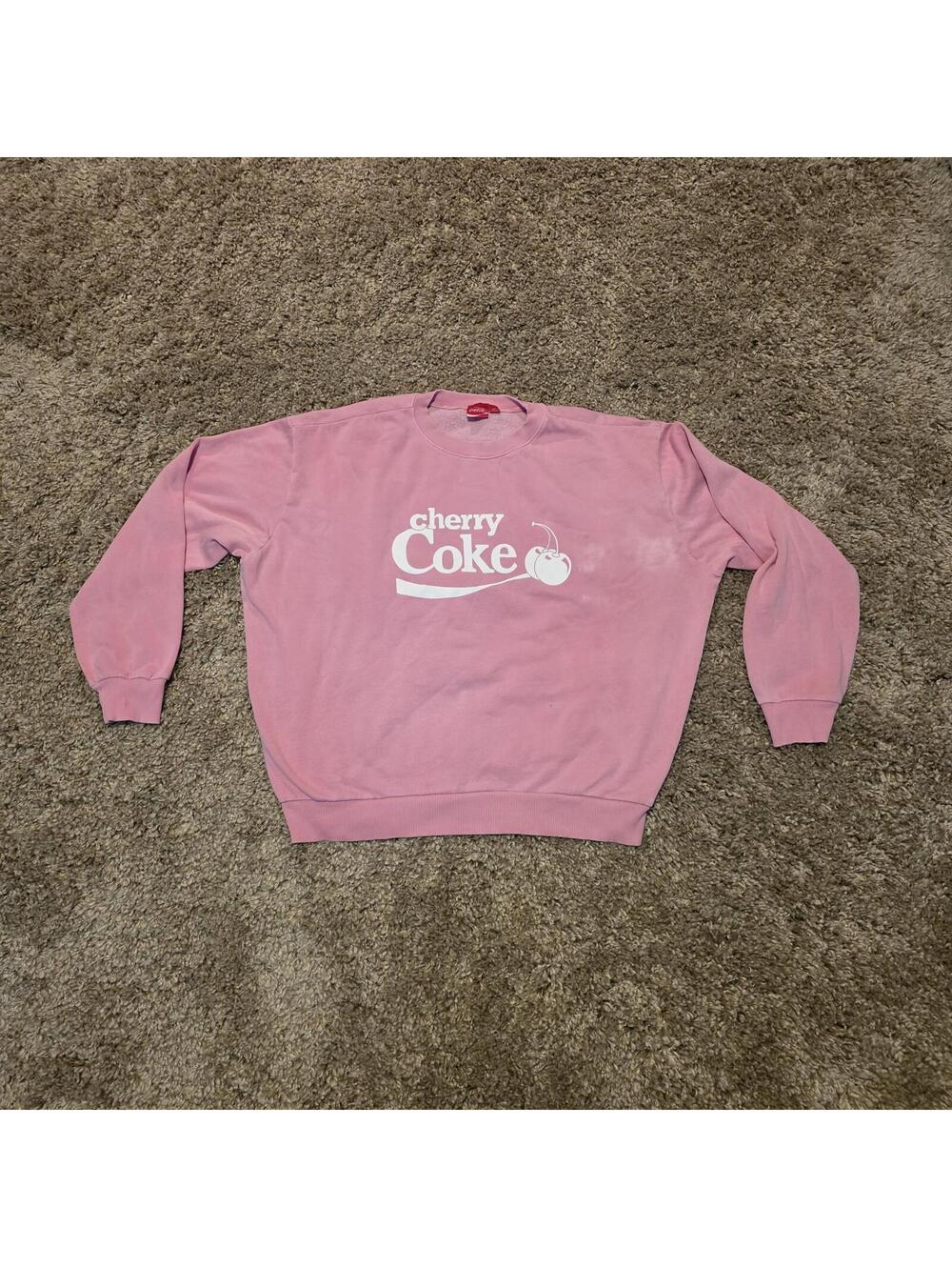 Cakeworthy Cherry Coca-Cola Grunge Sweatshirt sz L